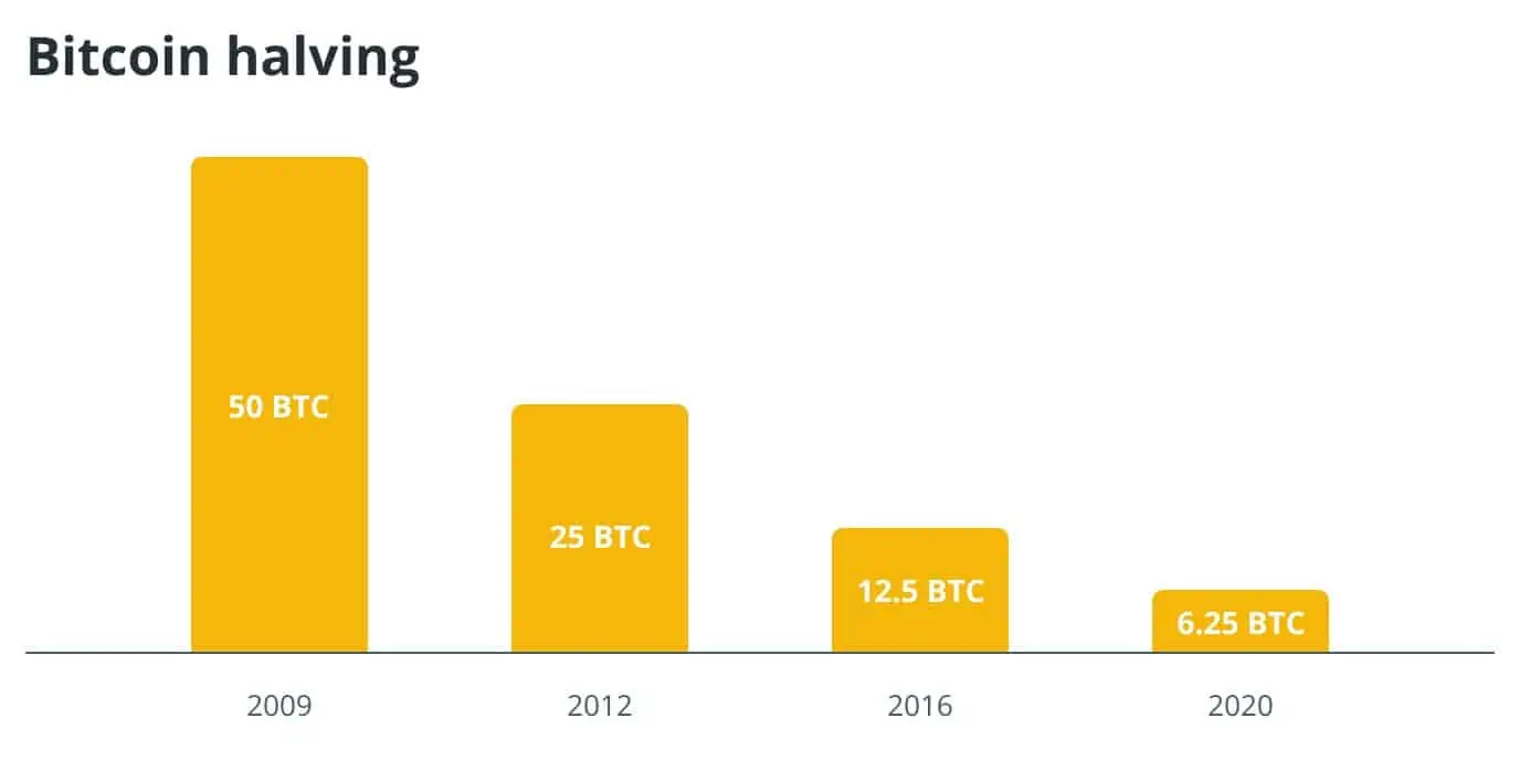 Bitcoin giảm một nửa